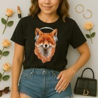Smiling Musical Fox Comfort Colors Boxy T-Shirt thumb 2