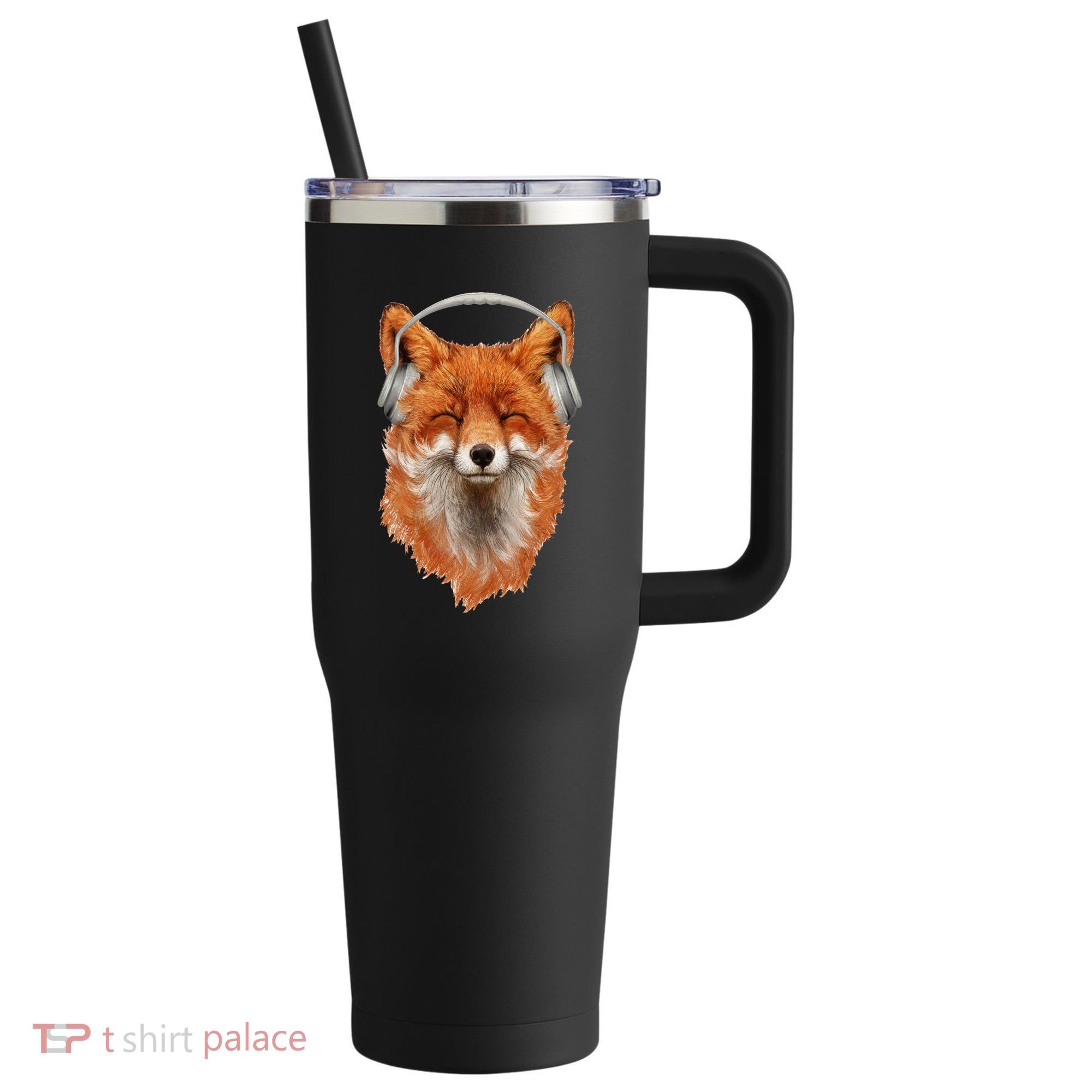 Smiling Musical Fox 40oz Vacuum Insulated Stainless Steel Travel Tumbler