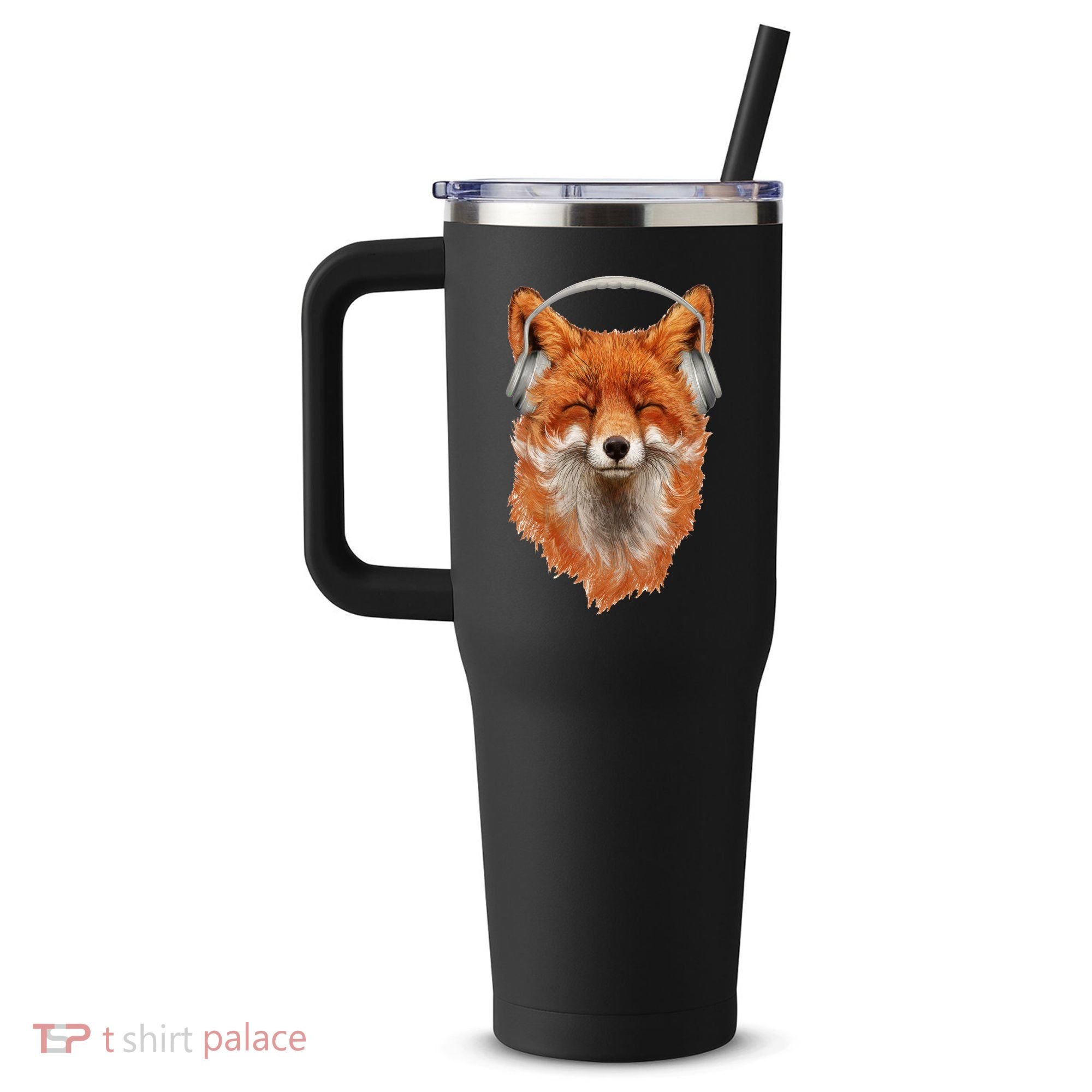 Smiling Musical Fox 40oz Vacuum Insulated Stainless Steel Travel Tumbler