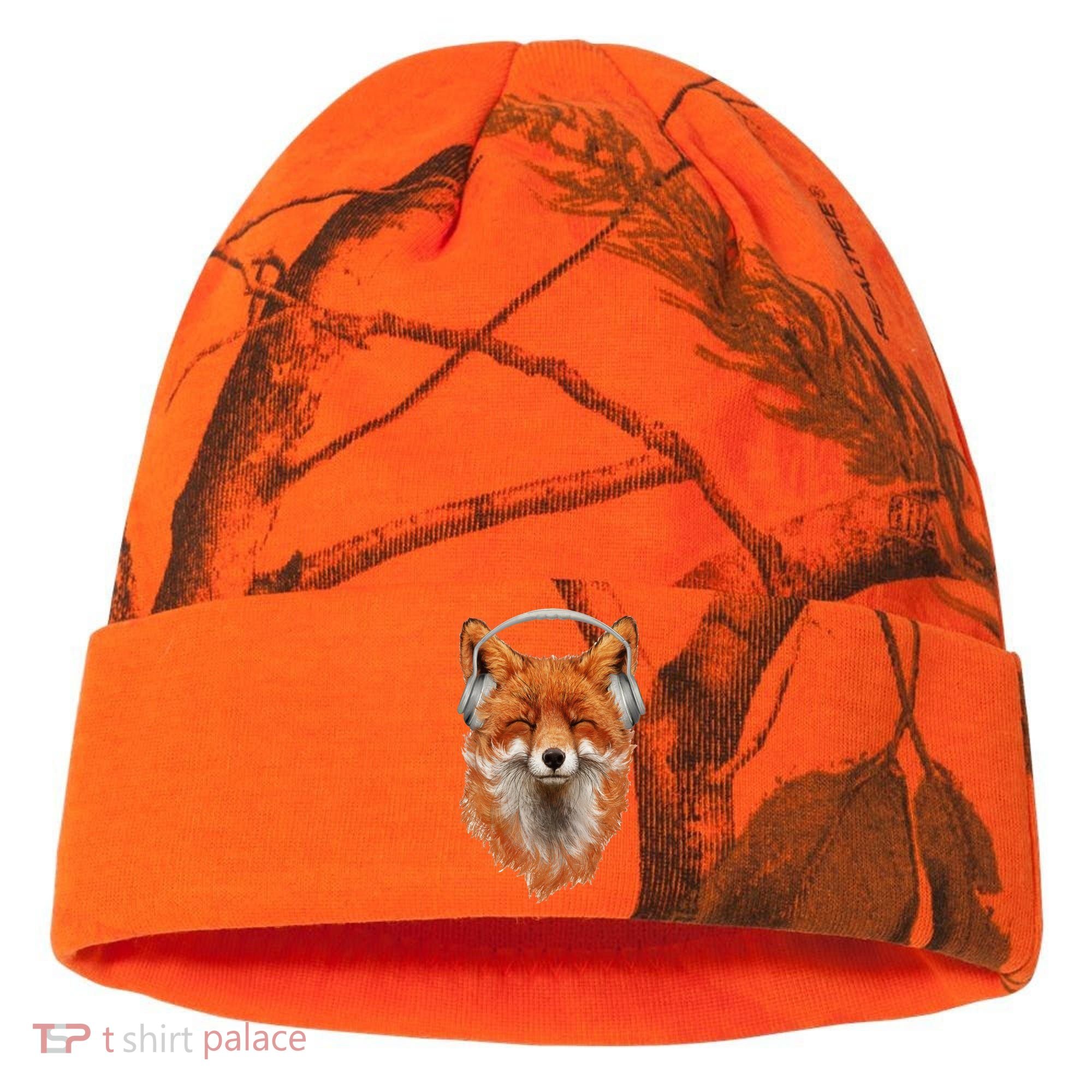 Smiling Musical Fox Kati Licensed 12" Camo Cuffed Beanie