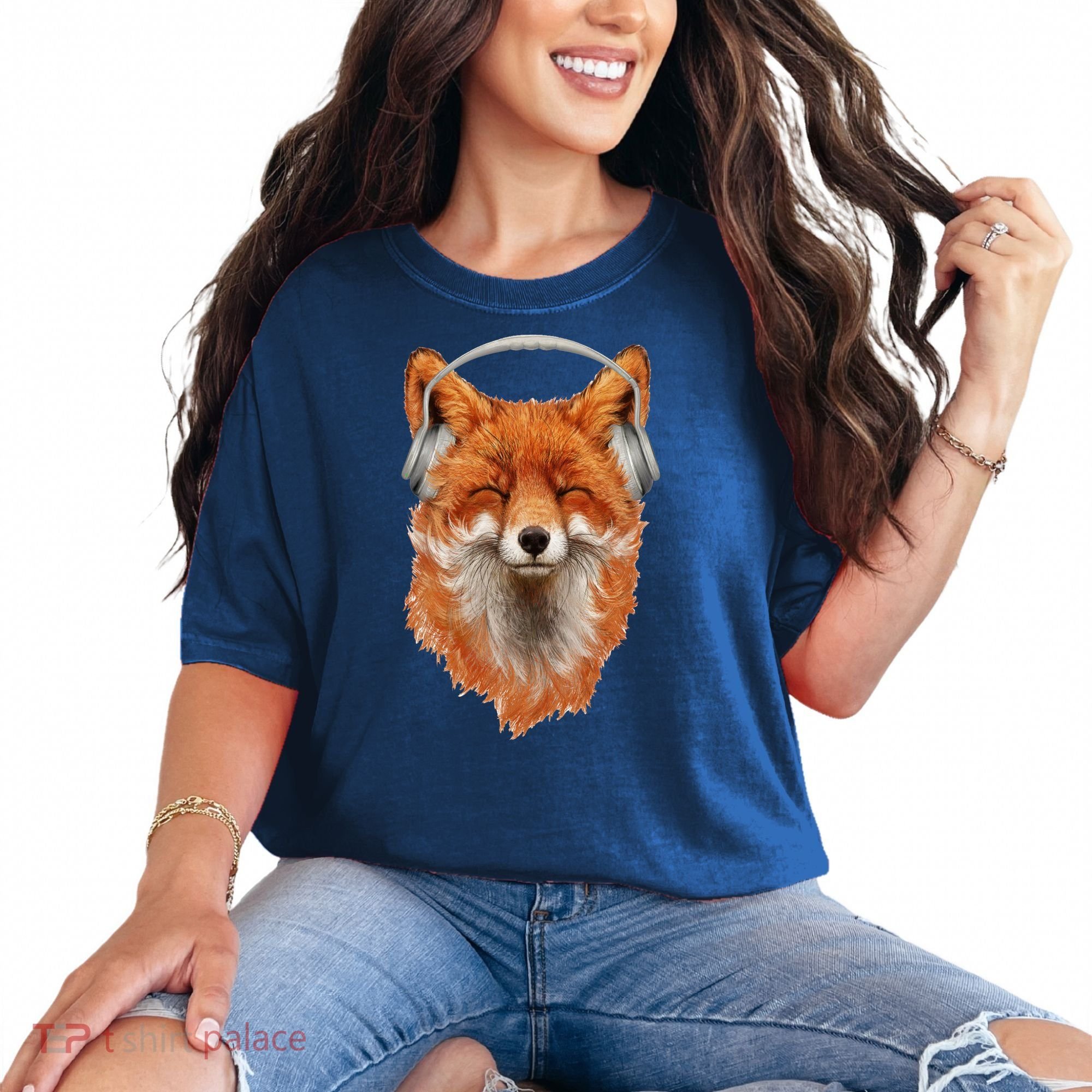 Smiling Musical Fox Comfort Colors T-Shirt