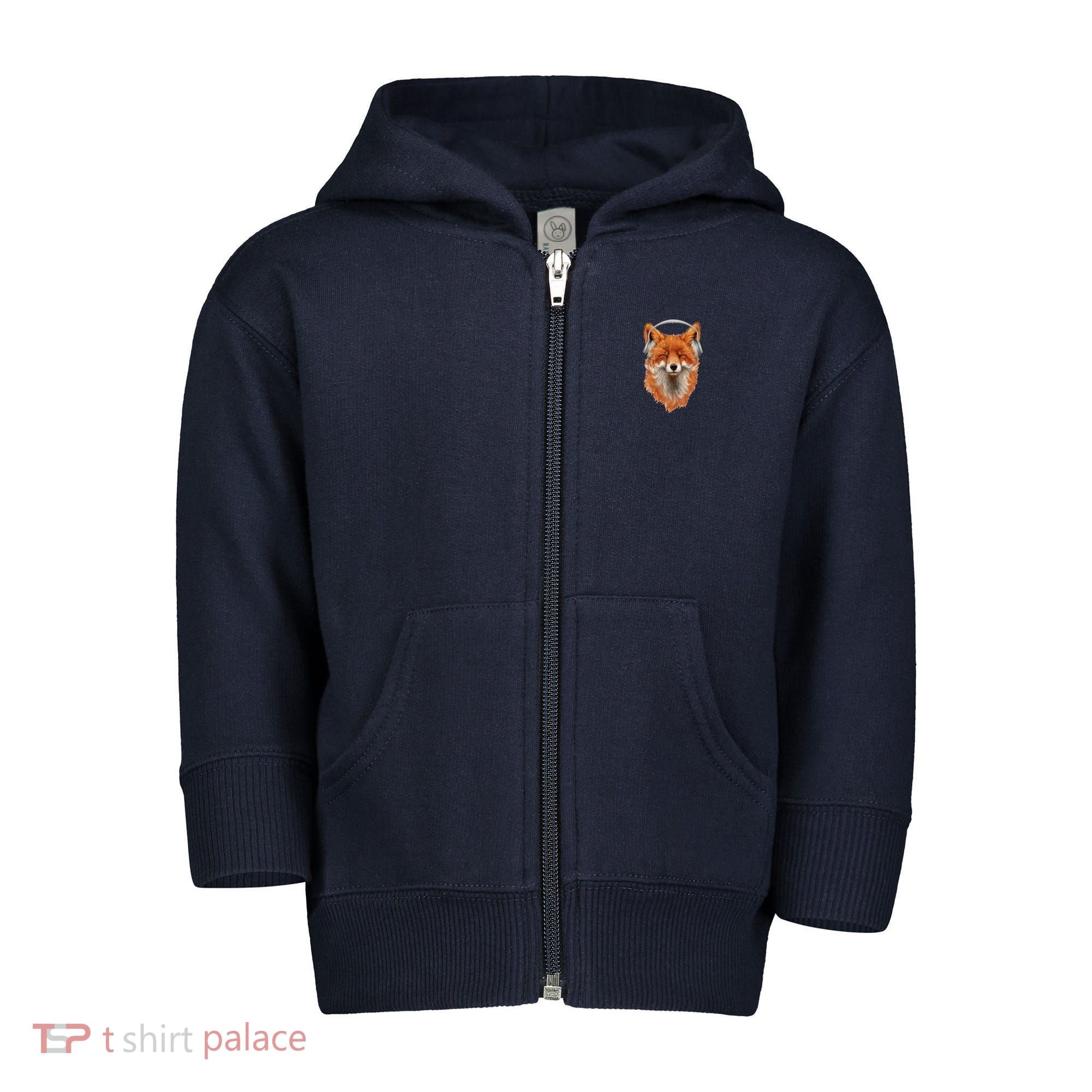 Smiling Musical Fox Toddler Zip Fleece Hoodie