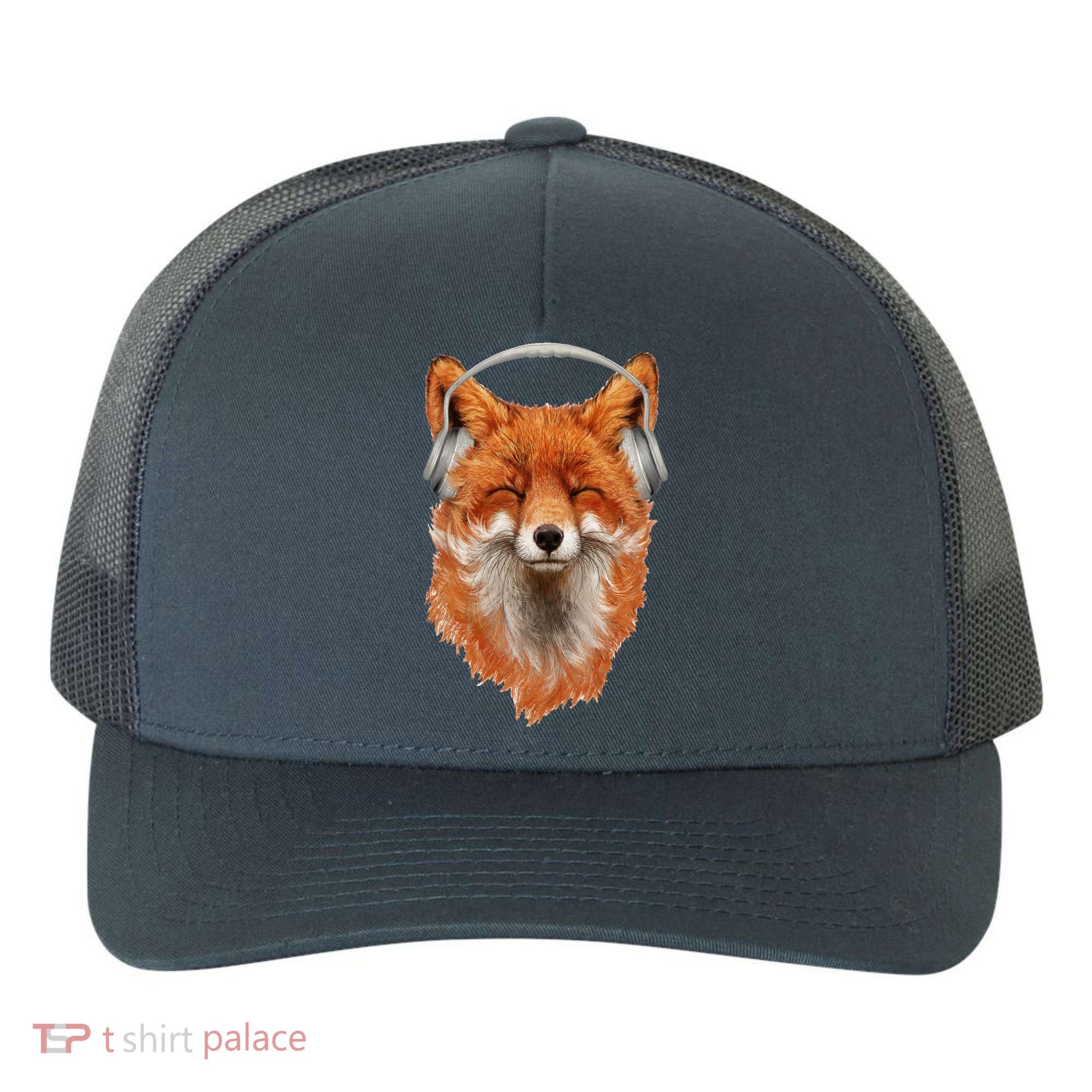 Smiling Musical Fox Yupoong Adult 5-Panel Trucker Hat