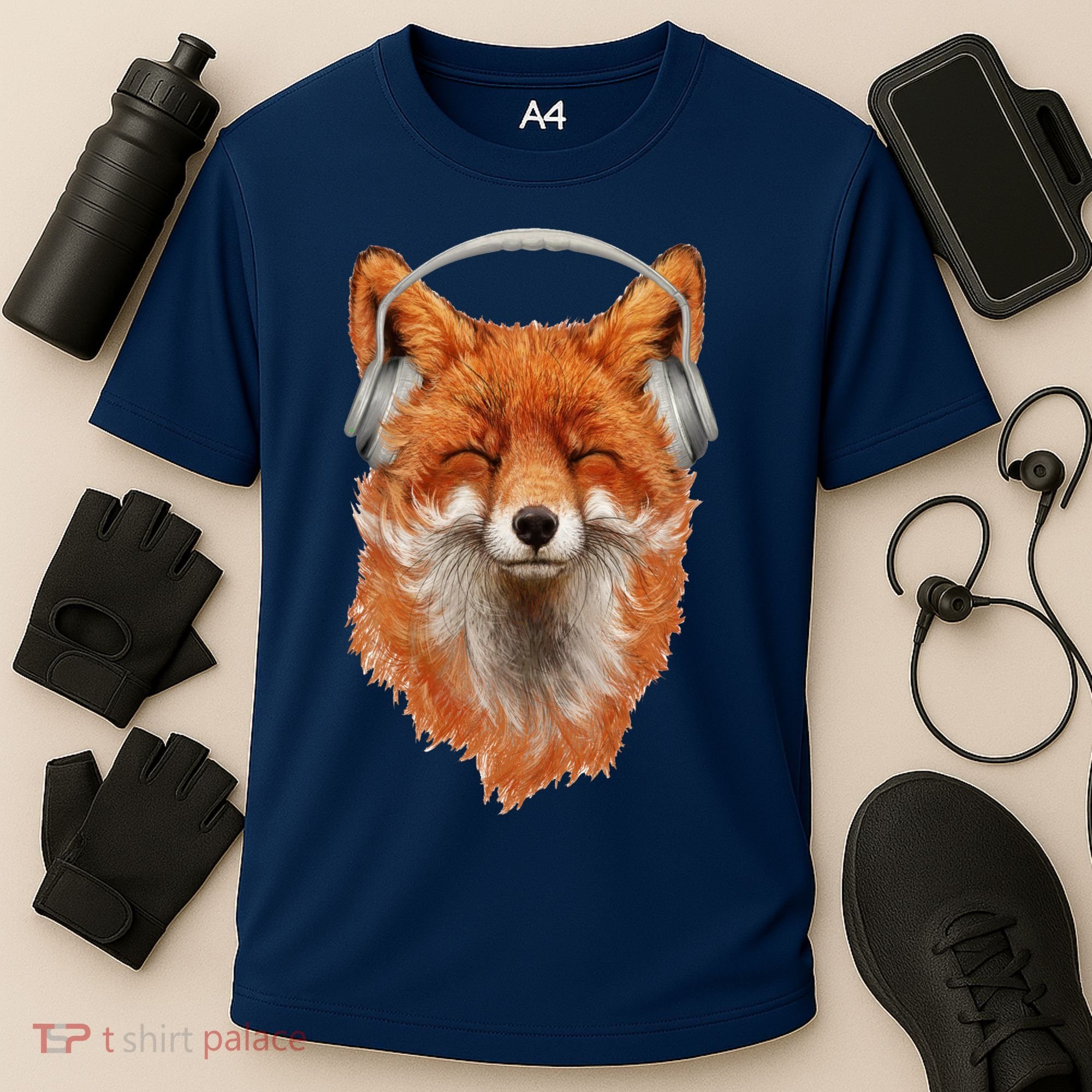 Smiling Musical Fox Cooling Performance Crew T-Shirt