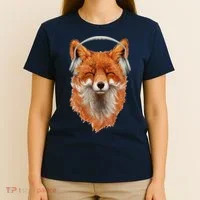 Smiling Musical Fox T-Shirt thumb 4