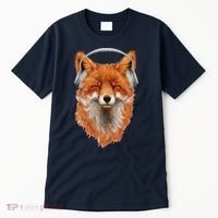 Smiling Musical Fox Tall T-Shirt thumb 0