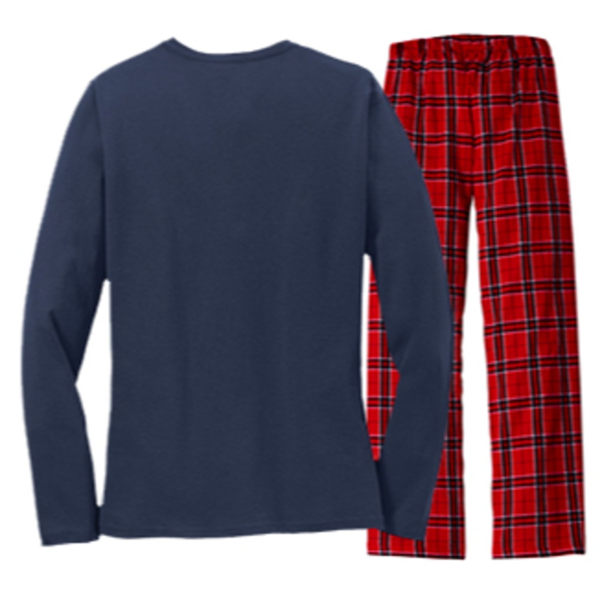 Smiling Musical Fox Women's Long Sleeve Flannel Pajama Set 