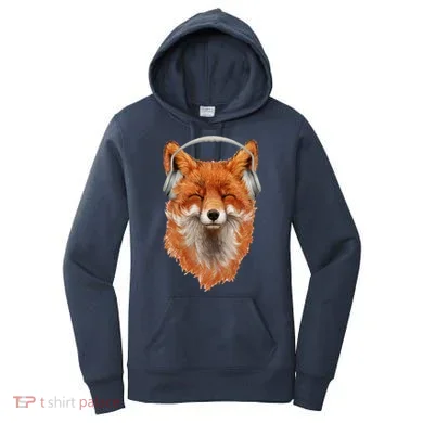 Smiling Musical Fox Women's Hoodie