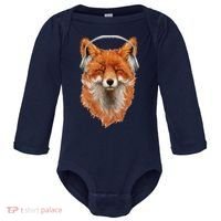 Smiling Musical Fox Baby Long Sleeve Bodysuit thumb 0
