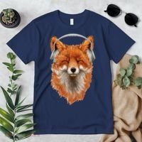 Smiling Musical Fox Premium T-Shirt thumb 2
