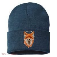 Smiling Musical Fox Sustainable Knit Beanie thumb 0