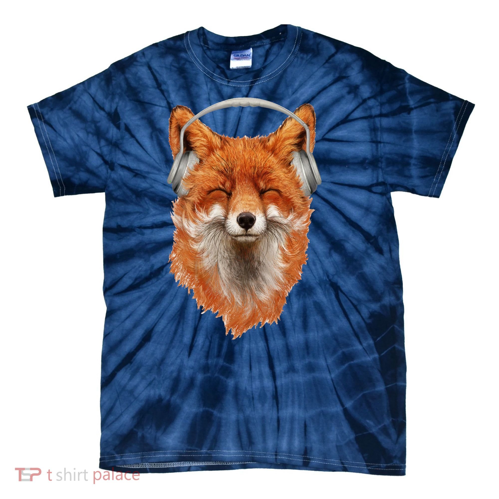 Smiling Musical Fox Tie-Dye T-Shirt