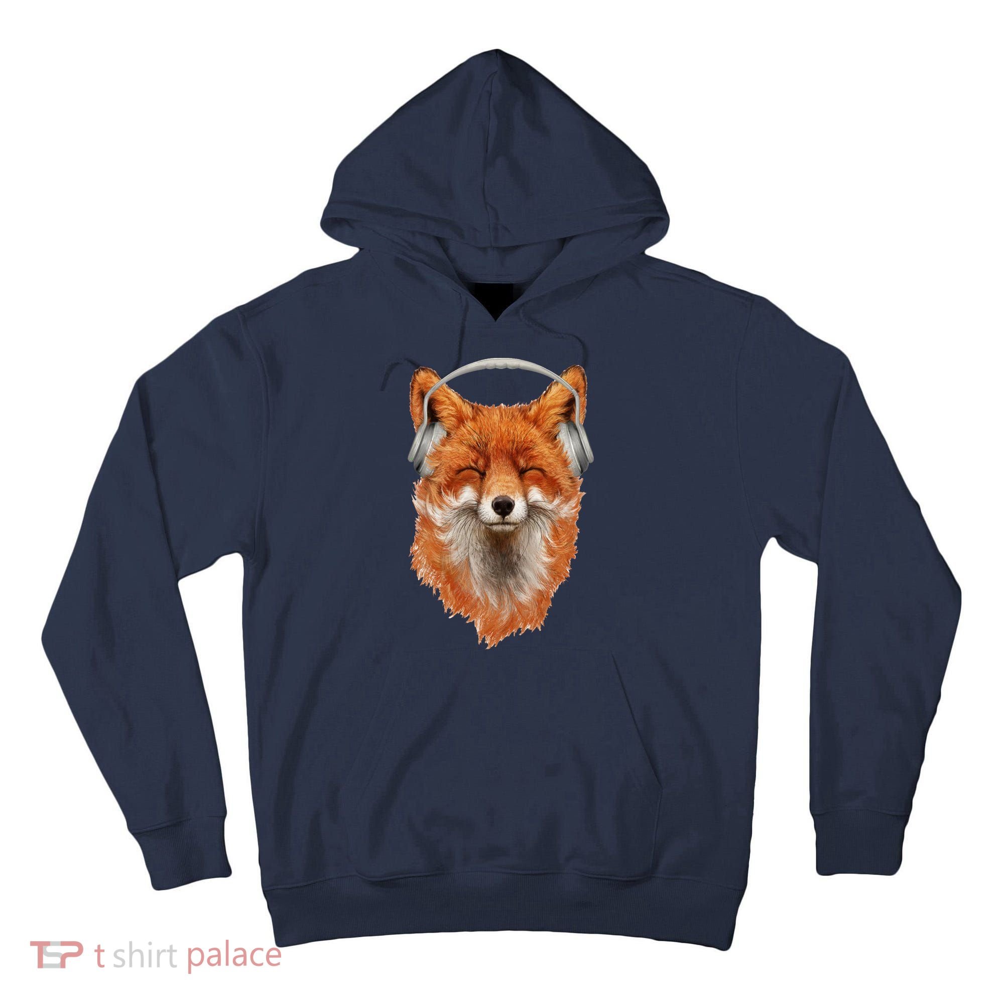 Smiling Musical Fox Tall Hoodie