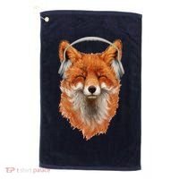 Smiling Musical Fox Golf Towel thumb 0