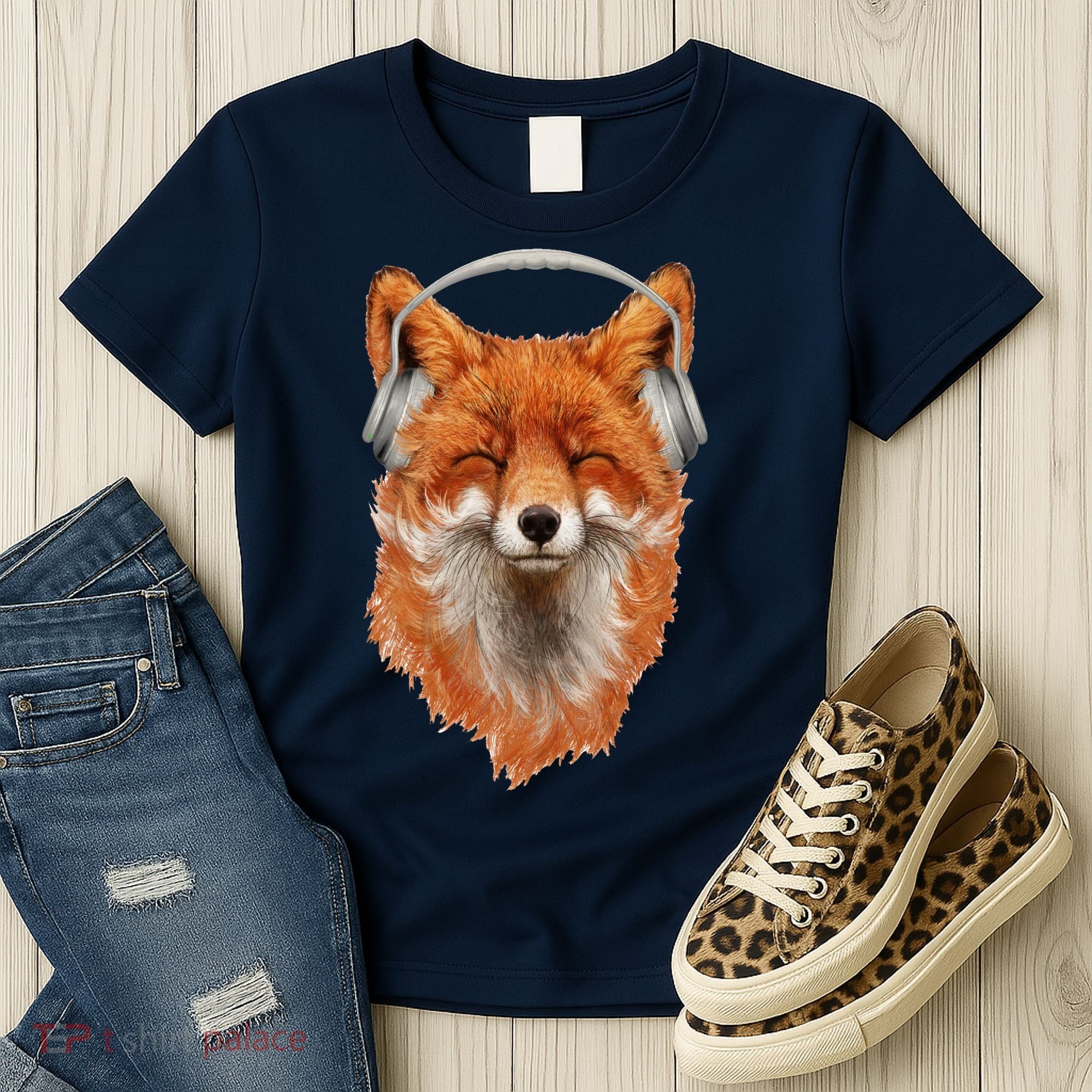 Smiling Musical Fox Women's T-Shirt