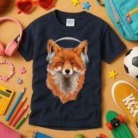 Smiling Musical Fox Kids T-Shirt thumb 3