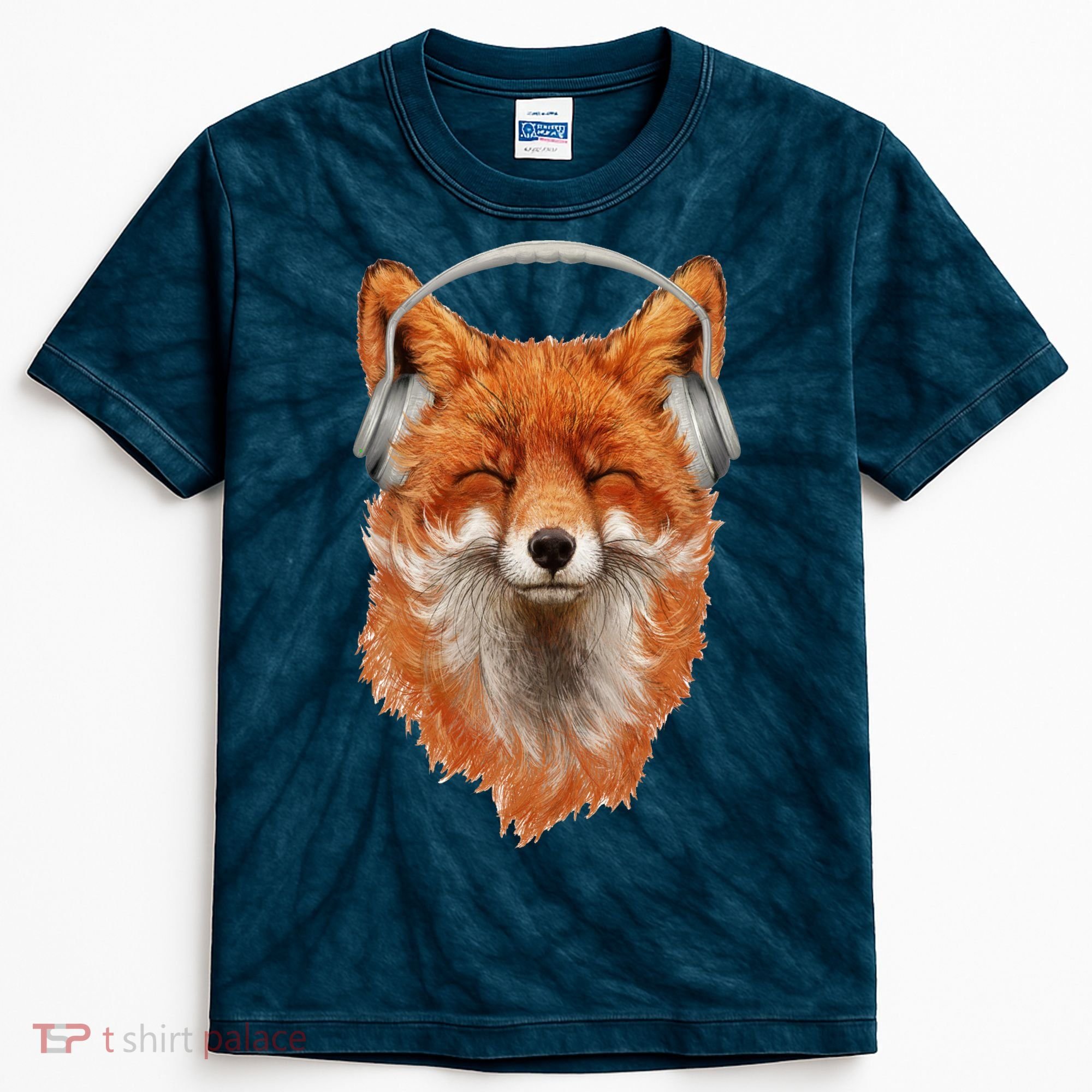 Smiling Musical Fox Kids Tie-Dye T-Shirt