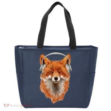 Smiling Musical Fox Tote Bag