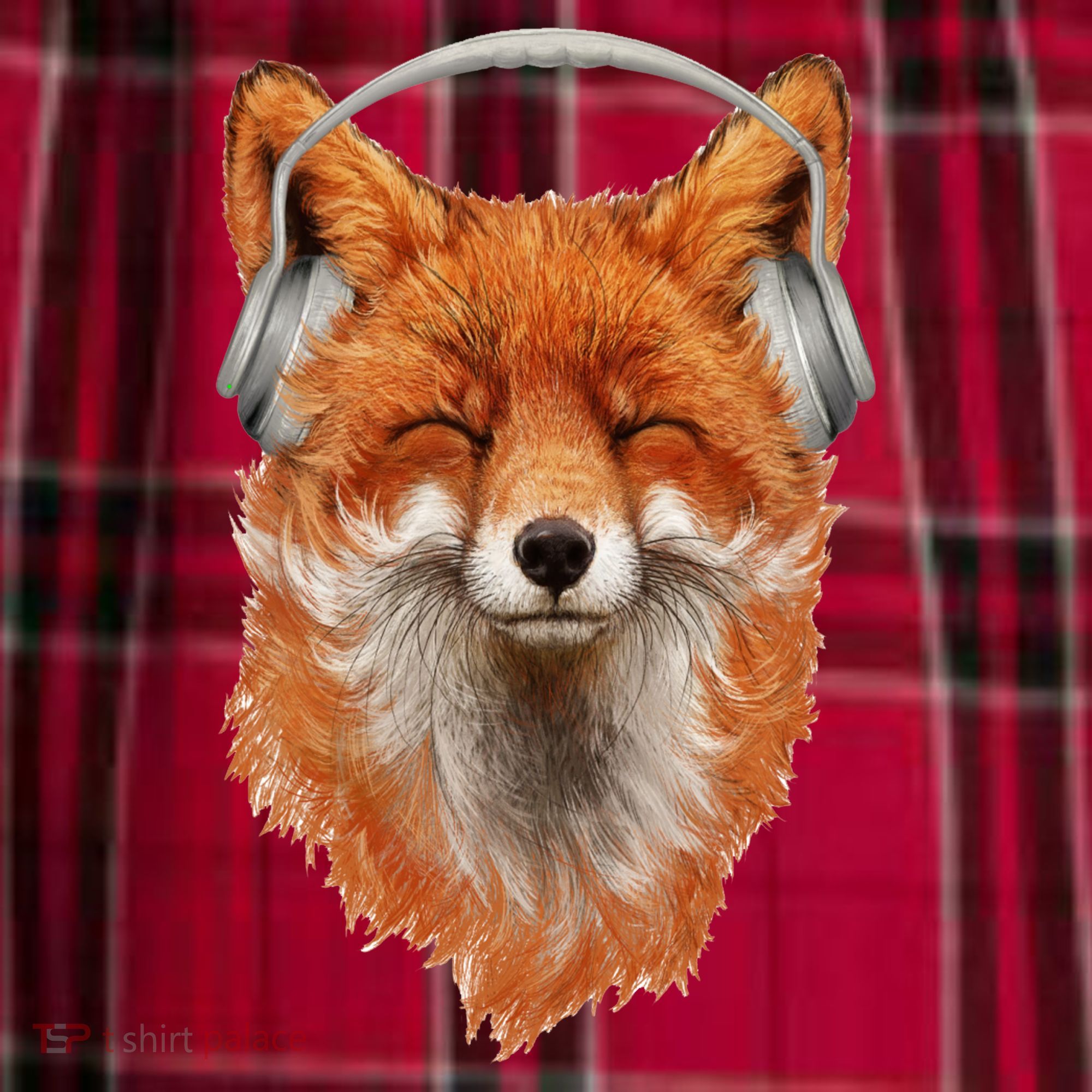 Smiling Musical Fox Men's Flannel Plaid Pajama Pants