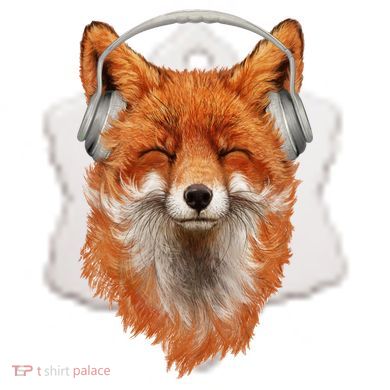 Smiling Musical Fox Ceramic Ornament