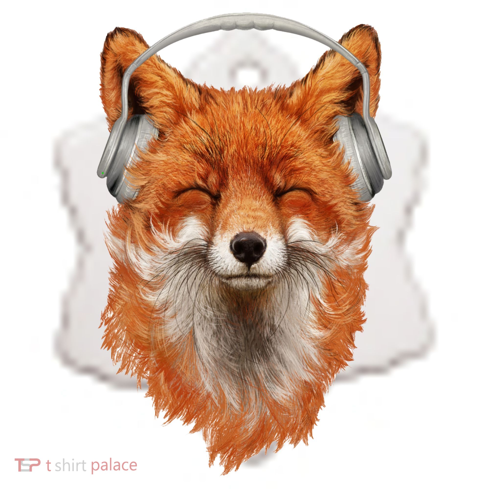 Smiling Musical Fox Ceramic Ornament