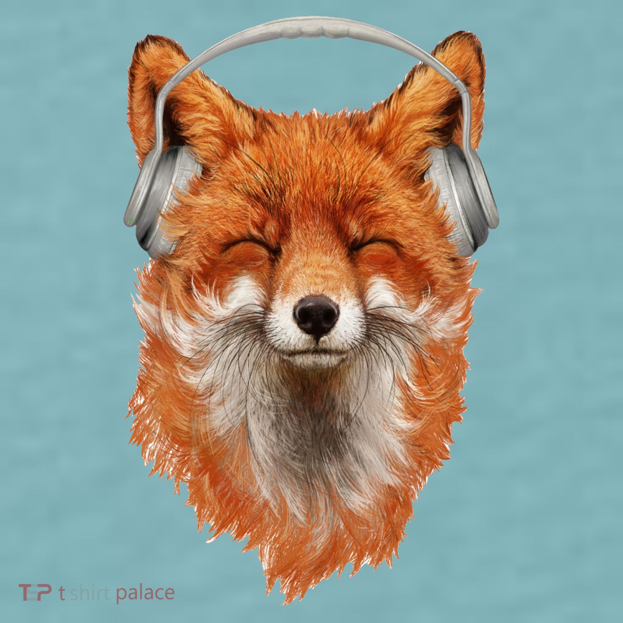 Smiling Musical Fox Sueded Cloud Jersey T-Shirt
