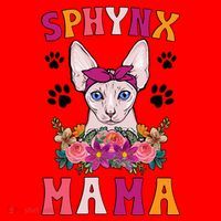 Sphynx Mama Flowers Sphynx Owner Sphynx Cat Mom Sphynx Girl Santa Hat thumb 1