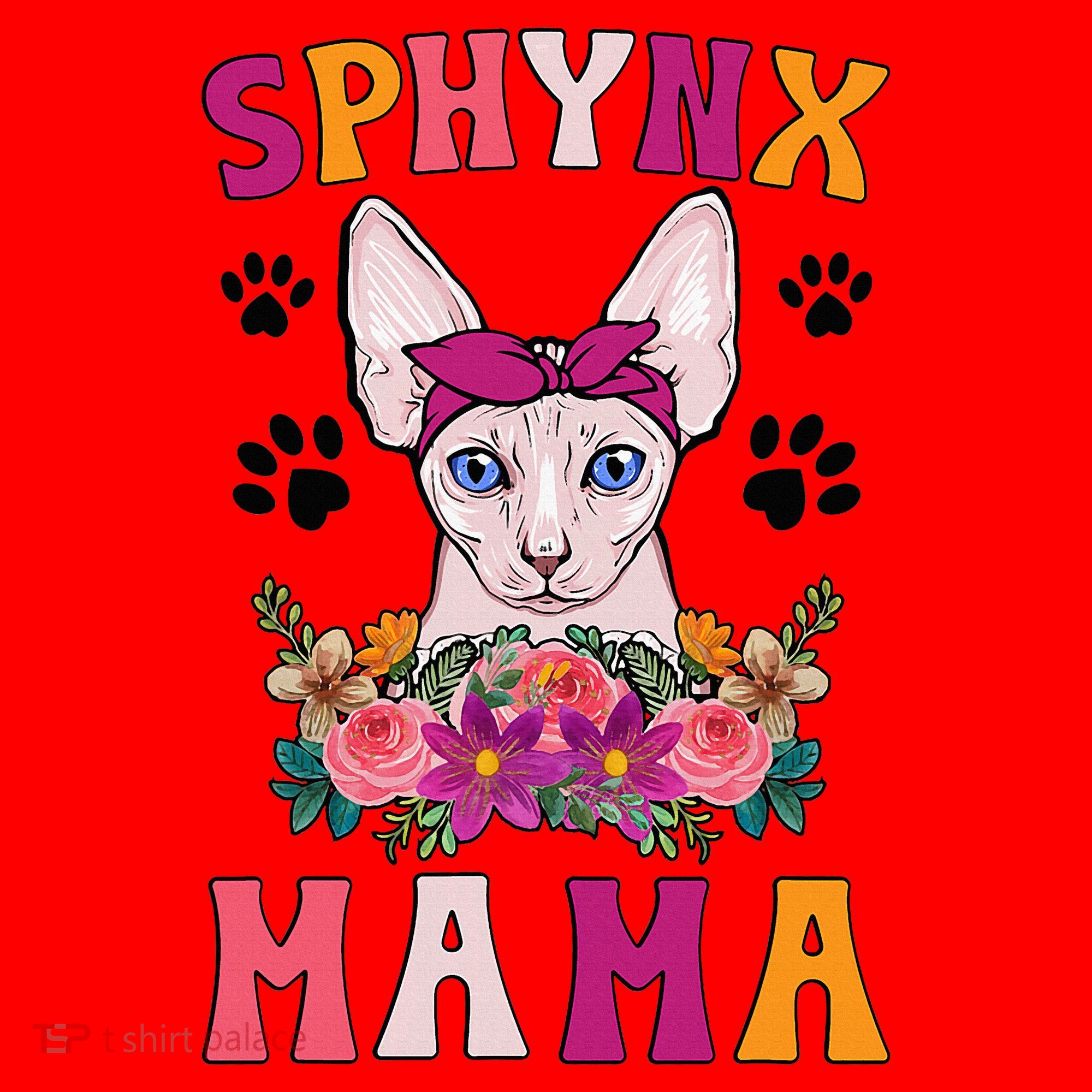 Sphynx Mama Flowers Sphynx Owner Sphynx Cat Mom Sphynx Girl Santa Hat