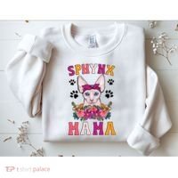 Sphynx Mama Flowers Sphynx Owner Sphynx Cat Mom Sphynx Girl Sweatshirt thumb 2
