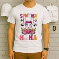 Sphynx Mama Flowers Sphynx Owner Sphynx Cat Mom Sphynx Girl T-Shirt thumb 6