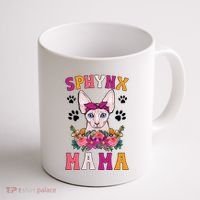 Sphynx Mama Flowers Sphynx Owner Sphynx Cat Mom Sphynx Girl Coffee Mug thumb 1