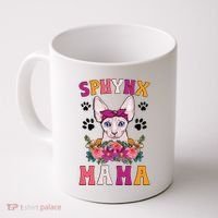 Sphynx Mama Flowers Sphynx Owner Sphynx Cat Mom Sphynx Girl Coffee Mug thumb 0