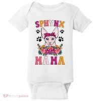 Sphynx Mama Flowers Sphynx Owner Sphynx Cat Mom Sphynx Girl Baby Bodysuit thumb 0