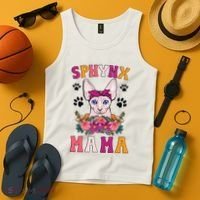 Sphynx Mama Flowers Sphynx Owner Sphynx Cat Mom Sphynx Girl Tank Top thumb 4