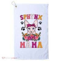 Sphynx Mama Flowers Sphynx Owner Sphynx Cat Mom Sphynx Girl Golf Towel thumb 0