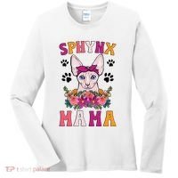 Sphynx Mama Flowers Sphynx Owner Sphynx Cat Mom Sphynx Girl Women's Long Sleeve Shirt thumb 0