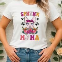 Sphynx Mama Flowers Sphynx Owner Sphynx Cat Mom Sphynx Girl Women's T-Shirt thumb 2