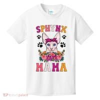 Sphynx Mama Flowers Sphynx Owner Sphynx Cat Mom Sphynx Girl Kids T-Shirt thumb 0