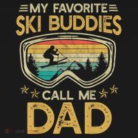 Skiing My Favorite Ski Buddies Call Me Dad Mousepad thumb 1