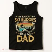 Skiing My Favorite Ski Buddies Call Me Dad Tank Top thumb 2