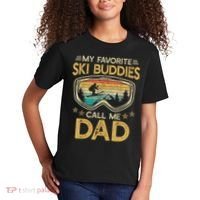 Skiing My Favorite Ski Buddies Call Me Dad Kids T-Shirt thumb 2