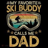 Skiing My Favorite Ski Buddy Calls Me Dad Gift Coffee Mug thumb 5