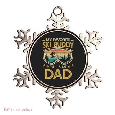 Skiing My Favorite Ski Buddy Calls Me Dad Gift Ornament