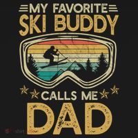 Skiing My Favorite Ski Buddy Calls Me Dad Gift Ornament thumb 1
