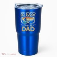 Skiing My Favorite Ski Buddy Calls Me Dad Gift Tumbler thumb 0