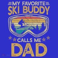 Skiing My Favorite Ski Buddy Calls Me Dad Gift Mousepad thumb 1