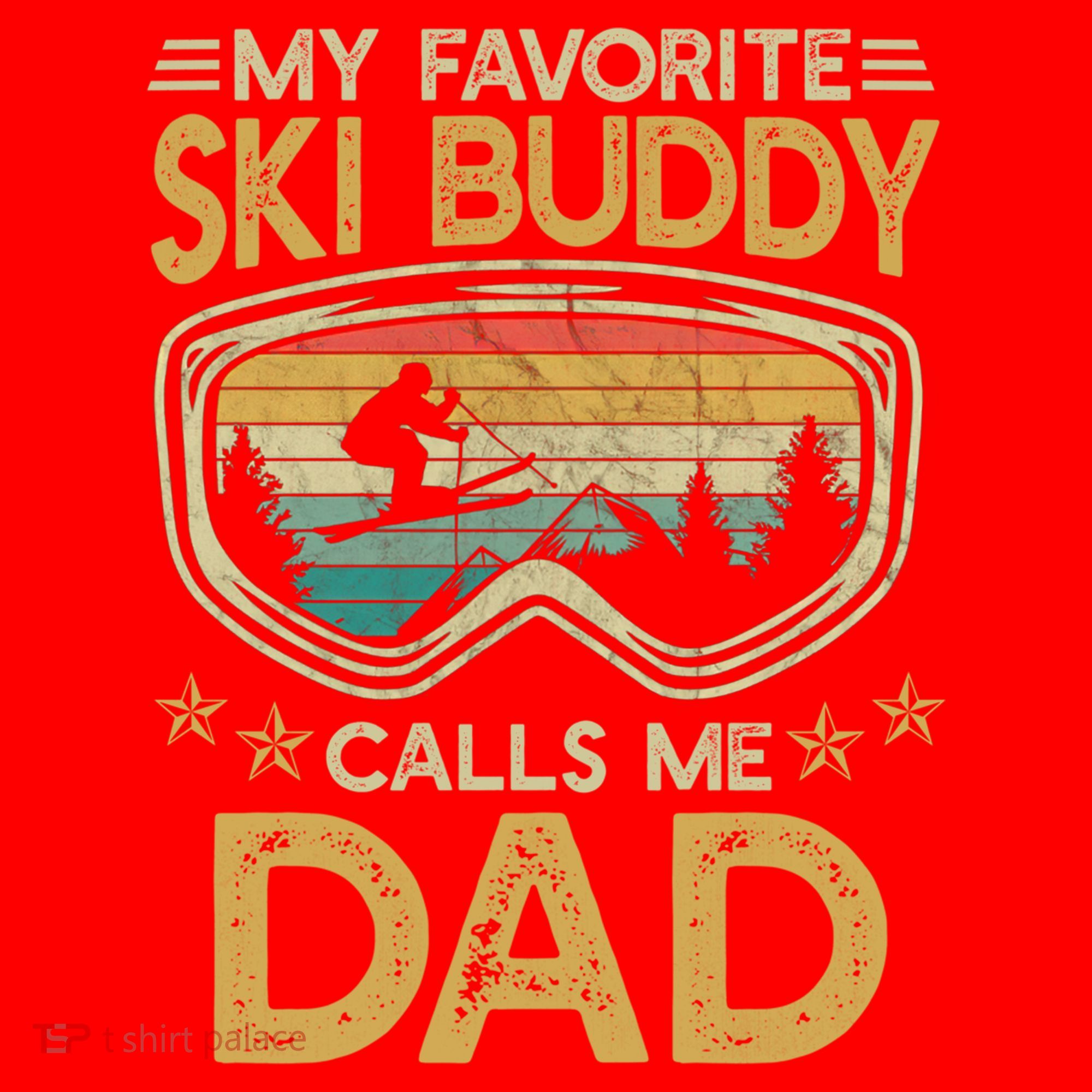 Skiing My Favorite Ski Buddy Calls Me Dad Gift Santa Hat