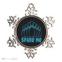 Spare Me Funny Bowling Gift With Bowling Pins Ornament thumb 0