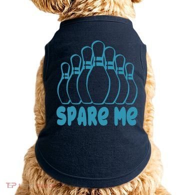 Spare Me Funny Bowling Gift With Bowling Pins Doggie Tank
