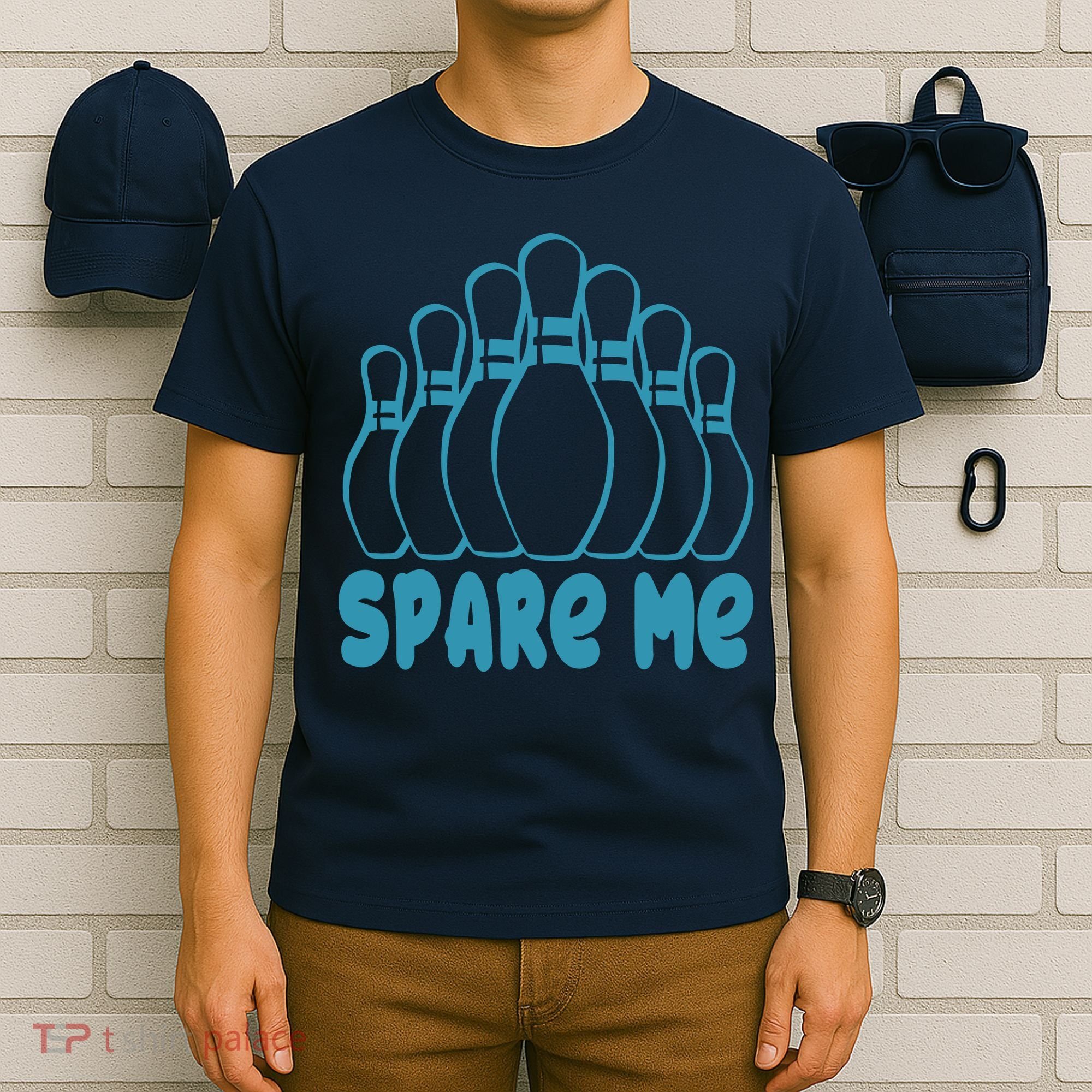 Spare Me Funny Bowling Gift With Bowling Pins T-Shirt